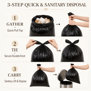 ถุงขยะดำไท่หยางแบบหนาพิเศษ ผลิตจากพลาสติก PE สำหรับใช้ในครัวเรือน - Product Image 5