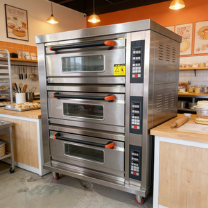 Machine à pain commerciale, fours de boulangerie électriques/gaz, four de cuisson à 2 niveaux et 4 plateaux pour restaurant, équipement de cuisson à vendre - Product Image 3