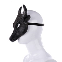 Masque de tête de buffle en mousse PU 3D réaliste pour Halloween, Pâques, carnaval, fête, demi-visage, animal