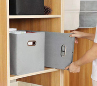 Vente en gros de Cubes de rangement en tissu pliable, organisateur de vêtements, étagère, panier, organisateur de Cubes avec deux poignées, articles ménagers