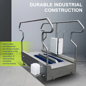 Machine à laver les bottes en acier inoxydable, équipement industriel de nettoyage des bottes pour les zones d'hygiène des usines agroalimentaires - Product Image 3