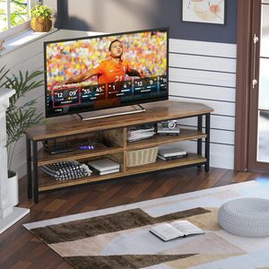 Moderno Soporte de <span class=keywords><strong>TV</strong></span> <span class=keywords><strong>Esquinero</strong></span> de Madera Ecológica con Tomacorriente y Gabinetes de Almacenamiento, Consola de <span class=keywords><strong>TV</strong></span> <span class=keywords><strong>para</strong></span> Sala de Estar, Compatible con Televisores de <span class=keywords><strong>55</strong></span>-59 <span class=keywords><strong>Pulgadas</strong></span> - Product Image 3