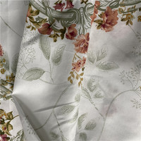 Textile de maison en microfibre personnalisé tissu imprimé de pigments floraux 100% matériau de literie en peau de pêche en polyester