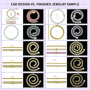 Pulsera de eslabones cubanos de plata de ley 925 con moissanita, estilo arco, chapada en oro, de 8-20 mm, estilo hip hop Miami, venta al por mayor de fábrica - Product Image 4