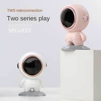 Astronaute portable Spaceman pour haut-parleur sans fil Creative RGB LED éclairage haute qualité sonore Subwoofer plastique pour bureau