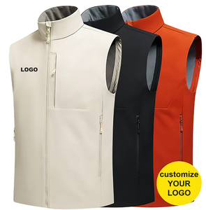 Chaleco softshell unisex impermeable y resistente al desgaste con logotipo personalizado al por mayor, chaleco para senderismo al aire libre. - Product Image 1