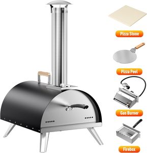 Horno <span class=keywords><strong>de</strong></span> Pizza <span class=keywords><strong>de</strong></span> acero inoxidable portátil Auplex para acampar al aire libre, máquina <span class=keywords><strong>de</strong></span> leña, polvo <span class=keywords><strong>de</strong></span> combustible <span class=keywords><strong>de</strong></span> carbón para carne, jardín <span class=keywords><strong>de</strong></span> cocina integrado - Product Image 3
