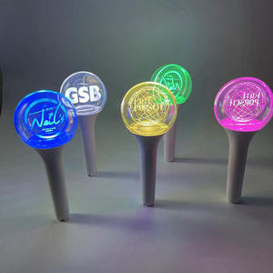 Bâton lumineux LED RGB rotatif à 360 degrés, activé par le son, clignotant et musical, pour concerts, Kpop, fêtes et événements. - Product Image 2