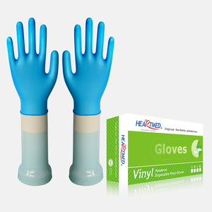 Food Service Disposable Vinyl Gloves 24CM Silicone-Free <b>Powder</b>-Free Non Sterile Clear Smooth <b>Texture</b> Customizable - Product Image 6