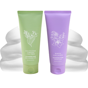 MaryMaa Nettoyant Visage Crémeux au Collagène Blanc et à l'Arbre à Thé Heartleaf – Nettoyant Moussant Doux Coréen avec Collagène, Niacinamide et Houttuynia - Product Image 3