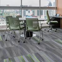 TH200 Serie Designer-Teppichfliesen Grau mit Farbfleckmuster 50x50cm Büro Hotel Bodenbelag