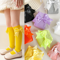Chaussettes mi-mollet pour filles, chaussettes mi-longues, chaussettes décontractées en tricot, printemps automne, coton peigné, couleur bonbon, absorbant la transpiration, fines