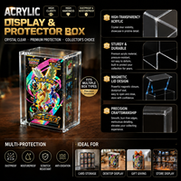 Boîte de rangement magnétique en acrylique pour TGG, compatible avec les boîtes de boosters M2Ar PTCG japonaises neuves et scellées officiellement
