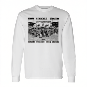 Camiseta de manga larga Six Triple Eight 6888th Battalion WAC, diseño histórico del Cuerpo del Ejército negro para mujer, cuello redondo unisex para adultos - Product Image 3