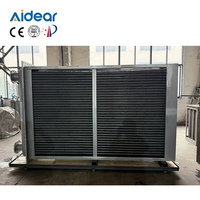 Aidear Échangeur de chaleur à tubes à ailettes en acier inoxydable personnalisé Usine de fabrication de réchauffeurs de vapeur en aluminium Plaque de pompe de refroidissement agricole