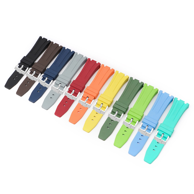 Liquid Waterproof FKM Rubber Watch Strap 26mm Replacement Watch Band GA2100 Audemars Watch 15500 15400 26331 for AP