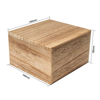 Boîte à bijoux rectangulaire en bois rustique personnalisée avec logo d'usine et coffret pour deux montres avec gravure laser, rangement pour deux pièces