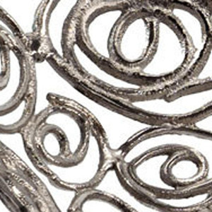 HMS 20 \ "cerchi astratti in alluminio argento e ciotola decorativa ovale oggetti unici per la decorazione della casa - Product Image 4