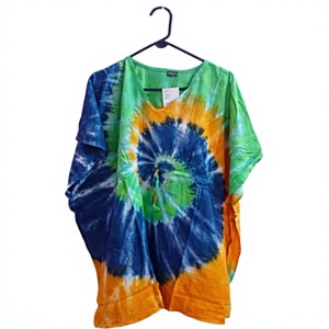 Top de rayón con estampado tie-dye para mujer, vestido hippie de moda, ropa de mujer, ropa de playa de verano, tienda mayorista en línea - Product Image 1
