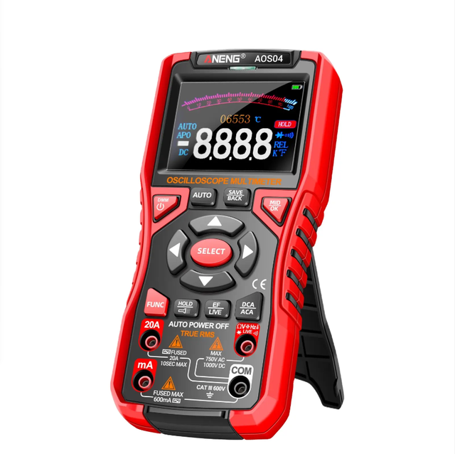 ANENG AOS04 50MS/s Sample Rate Digital Oscilloscope 10MHz Multimeter Bandwidth Support Waveform Storage