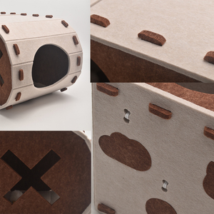 Nouveau Style feutre chat grotte à la main épissure chat lit <span class=keywords><strong>maison</strong></span> animaux <span class=keywords><strong>de</strong></span> compagnie assembler lit pour animaux <span class=keywords><strong>de</strong></span> compagnie respirant lit pour animaux <span class=keywords><strong>de</strong></span> compagnie pour chat - Product Image 4