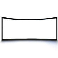 Écran de projection incurvé fixe 4K 3D à 180 degrés, argenté, pour simulateur de vol, écran de projecteur incurvé, cinéma maison, cinéma privé