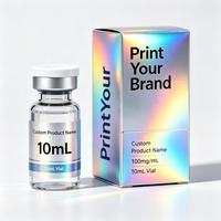 Boîte en papier personnalisée pour flacon/bouteille de 3 ml/5 ml/10 ml avec étiquette/autocollant pour flacon, conception gratuite, impression holographique ODM et OEM