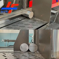 Mesin Gergaji Pita Horizontal Industri GZ4240 50 Semi Hidrolik Vise 400mm Pemotong Batang Bulat Dengan Sikat Pembersih Serpihan