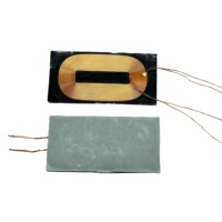 Oval Flat Wireless Charging Coil with Ferrite Shielding Sheet for Vehicle and Consumer Electronics Wireless Chargers