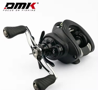 Moulinet de pêche à lancer DMK Rayee à double poignée, 10 kg de résistance maximale, pour eau salée, cadre entièrement métallique, rapport de réduction 6.4:1, pour droitier