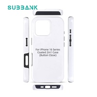 Coque de téléphone 3D en plastique écologique Subbank avec revêtement par sublimation et personnalisation pour iPhone 16, 15, 14 – Noël et Pâques