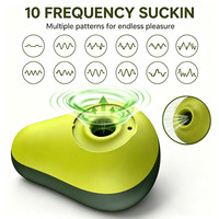 Vibrateur en forme d'avocat BlueRabbit Novelty, stimulateur clitoridien, mini sex toy portable pour femmes, masturbation.
