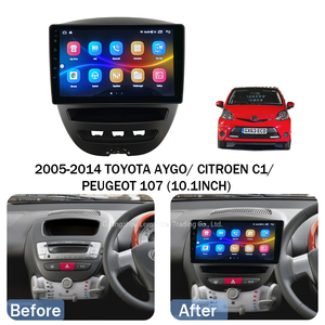 <span class=keywords><strong>2021</strong></span> vente chaude 10.1 pouces écran tactile voiture stéréo Android lecteur Dvd de voiture pour TOYOTA AYGO CITROEN C1PEUGEOT 107 2005-2014 - Product Image 3