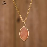 Collier classique oeil de tigre naturel améthyste cristal de guérison pierre naturelle forme d'oeil de cheval pendentif bijoux à breloque