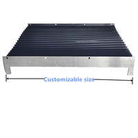 Couvre-soufflet de rail de glissière linéaire noir pour machine laser, machine CNC avec tissu ignifuge