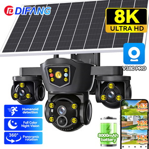 9MP Năng Lượng Mặt Trời <span class=keywords><strong>Powered</strong></span> Ba Ống Kính An Ninh Máy Ảnh Tầm Nhìn Ban Đêm PIR <span class=keywords><strong>Wifi</strong></span> Cho Sử Dụng Ngoài Trời 1080P 4G Thẻ Nhớ Lưu Trữ CCTV Máy Ảnh - Product Image 2