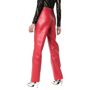 Commercio all'ingrosso Le Donne Straight Leg Pantaloni Del Cuoio Del Faux Asimmetrico Giacca Sportiva - Product Image 5