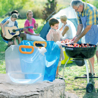 Poche d'hydratation pliable d'extérieur Border 2,5 L, sac de stockage d'eau durable de qualité alimentaire avec poignée et bec verseur