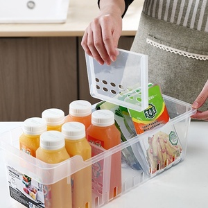 Organizer per la conservazione della cucina per uso domestico cassetto in plastica con scatola per alimenti in plastica per frigorifero - Product Image 1