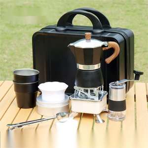 Cafetière espresso personnalisée à poignée en <span class=keywords><strong>grain</strong></span> de bois de style italien, cafetière à moka en aluminium - Product Image 6