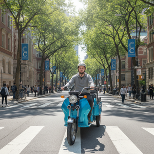 Triciclo Eléctrico de 3 Ruedas para Entrega de Carga, Uso Diario, 50-70km, Motocicleta para Venta de Comida a Domicilio, Ventas en <span class=keywords><strong>Europa</strong></span> - Product Image 4