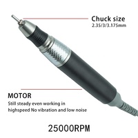 Pieza de mano eléctrica KUPA60 original de Japón, 28000 rpm, con escobillas, 3 pines, compatible con UP200, para taladro de uñas.