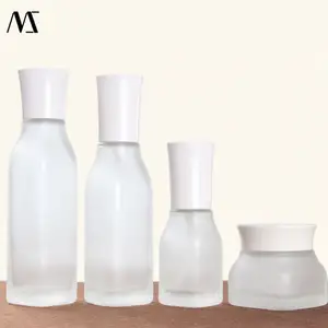 40ml Frosted Clear White Bottle Design Cosmetic Transparent Essential Spray Glass Bottles Lotion Spray Pump Glass Bottles