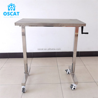 Table vétérinaire manuelle OSCAT, équipement vétérinaire, acier inoxydable, table d'opération chirurgicale, table d'examen pour animaux de compagnie pour clinique vétérinaire