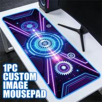 Grand tapis de souris et clavier carré étendu pour ordinateur, base antidérapante, bords surpiqués, pour la maison, le bureau, le gaming et le travail