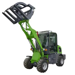 MR908 Mini Wheel Loader With Optional Grass Grab Attachments Used In Farm/Garden/Agriculture/Landscaping