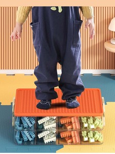 Contenitore Impilabile in Plastica Stampata a Iniezione per Blocchi da Costruzione per Bambini con Coperchi - Ecologico, Capacità Oltre 35L - Product Image 2