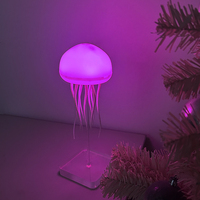 Lampe LED Méduse avec dégradé RGB pour chambre à coucher, télécommande incluse, idéale pour offrir en cadeau ou pour les fêtes d'enfants