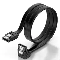 KUYiA SATA Cable III、35センチメートルLocking LatchにStraight 90 Degree Right Angled Data Leads 6Gbps Speed、HDD
