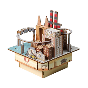 Kit de Modélisme 3D en Bois Style Chinois Amusant et Tendance, Boîte à Musique à Assembler, Cadeau pour Enfants en Gros - Product Image 1